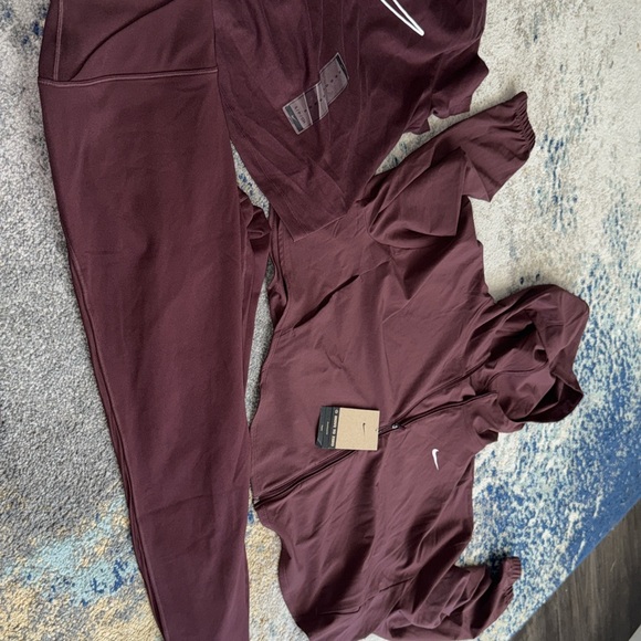 Nike Women's Brown Track Pants and 3 piece Jacket Set with Shirt Set - Picture 1 of 4